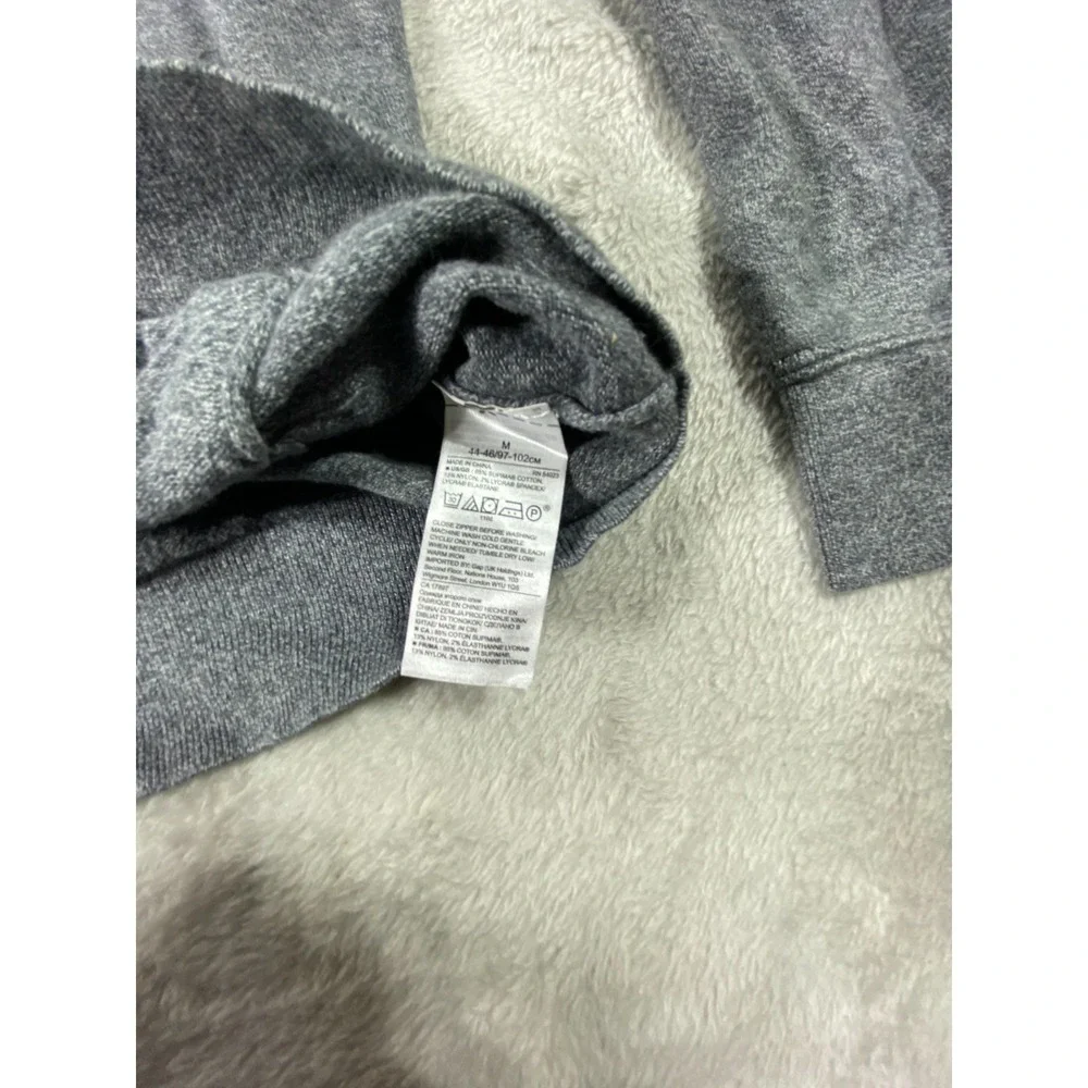 Banana‎ Republic Cardigan Sweater Mens M Gray Cotton Knit Full Zip Long Sleeve